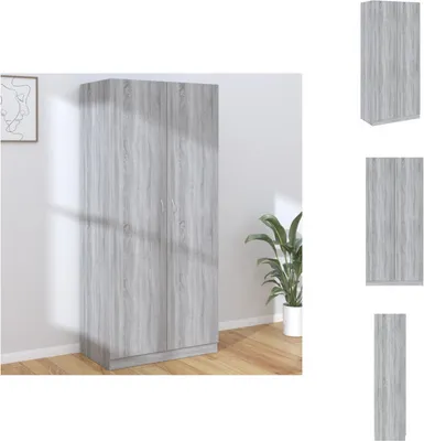 Immagine prodotto di vidaXL Armadio Grigio Sonoma 90x52x200 cm Materiale a base di legno - Armadi