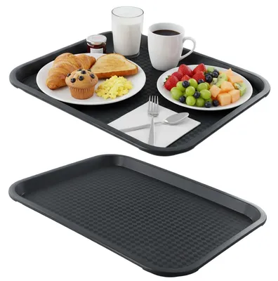 Image de Plateau de service antidérapant, lot de 2, pour cuisine et restaurant
