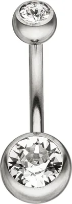 Produktbild von JOBO Bauchnabel Piercing Edelstahl mit SWAROVSKI® ELEMENTS