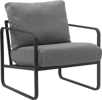 Produktbild von CLP Lounger Manea mit Metallgestell dunkelgrau Stoff