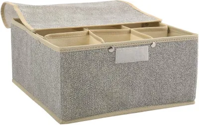 Zdjęcie produktu dla MSV przegroda do szuflady biustonosz skarpetki krawaty bielizna pudełka do przechowywania organizer 26,5 x 26,5 x 13 cm