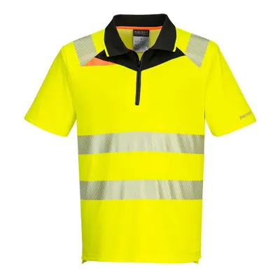 Image de Portwest DX412 DX4 Warnschutz Polo Shirt S/S Yellow/Black Gr. L