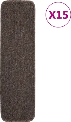 Produktbild von Antirutsch Stufenmatten 15 Stk. 75x20 cm Braun Rechteckig