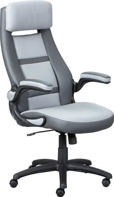 Produktbild von Drehstuhl Elexo Hell-/Dunkelgrau PU/Mesh
