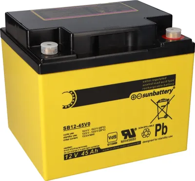 Image de SUN Battery SB12-45V0 Batterie AGM 12V 45Ah au plomb avec VDS