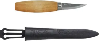 Obrázok produktu pre Morakniv WOOD CARVING 120, nerezová uhlíková oceľ, 3-vrstvová rukoväť z naolejovaného brezového dreva, plastové puzdro