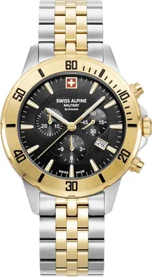 Produktbild von Swiss Alpine Military Herren Uhr Analog Quarz Chronograph 7024.9147SAM Edelstahl