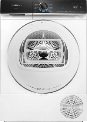 Produktbild von Siemens iQ700 WQ45B2B90, Freistehend, Frontlader, Wärmepumpe, Weiß, Drehregler, Berührung, Rechts