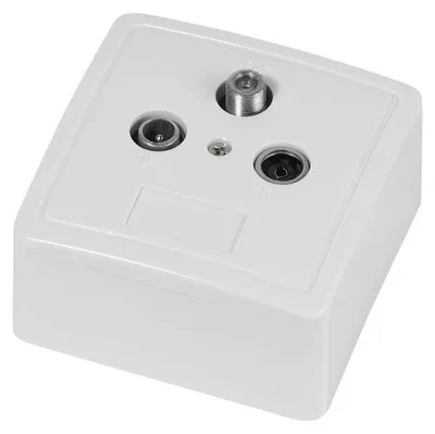 Produktbild von ViVanco™44184, Antennenadapter, Weiß, 0,005 - 2,4 GHz, 1 Stück(e), SAT/TV/RD, Deutschland