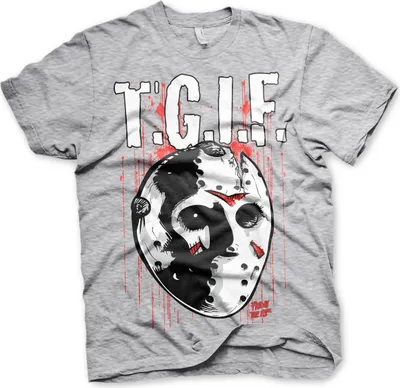 Produktbild von Friday The 13th - T.G.I.F. T-Shirt - Small - Heather-Grey