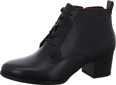 Produktbild von Tamaris Damen Stiefelette Leder Blockabsatz Schnürung 1-25131-43, Größe:38 EU, Farbe:Schwarz