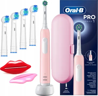 Produktbild von Oral-B | Elektrische Zahnbürste - Pro Series 1 - Rosa - 3 Reinigungsmodi - Mit Etui und Zubehör