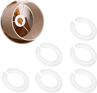 Produktbild von 12 Stück Kunststoff Lampenschirm Reduzierstück E27 auf E14 weiß, 42 mm auf 29 mm