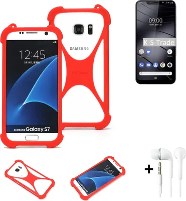 Produktbild von Handy-hülle + Kopfhörer kompatibel mit Gigaset GS195 Schutz-hülle Bumper Silikon Schutz Hülle Cover Case Silikoncase Silikonbumper TPU Softcase