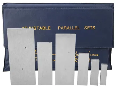 Productafbeelding van Parallelblok Set 6 Stuks - Verstelbaar - Precisie - Staal - Meetbereik 3/8 inch tot 2-1/4 inch