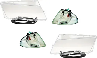 Produktbild von Streuscheiben Set Scheinwerfer passend für BMW E46 3er 98-01 LR inklusi. Blinker 63128380189 8380189 63128380190 8380190 63128387343 6313690276 Johns