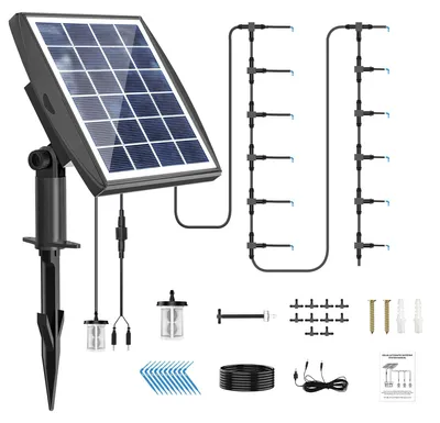 Solar-Tropfbewässerungsset, 10 m Schlauch, für 10–15 Töpfe
