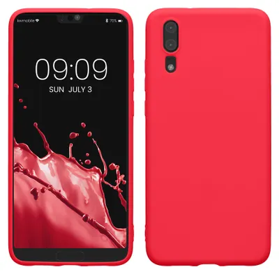 Produktbild von kwmobile Handyhülle für Huawei P20 Hülle - TPU Case - Kabelloses Laden - Schutzhülle Cover in Neon Pink