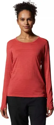 Produktbild von Mountain Hardwear Mighty Stripe™ Langarm-t-shirt Orange L Frau Orange L