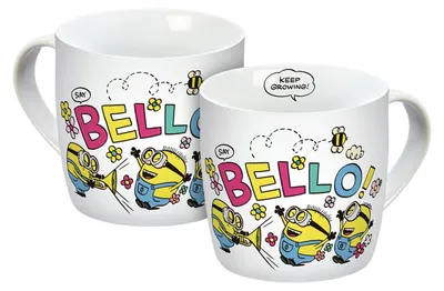 Porzellanbecher Minions Bellospring 330 ml bunt