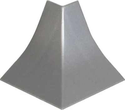 Produktbild von HOLZBRINK Außenecke passend zum Dekor Ihrer Abschlussleiste Alu Silber Außenkante PVC Küchenabschlussleiste 23x23 mm