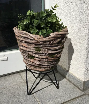Immagine prodotto di Vaso con supporto in metallo - Vaso da fiori, Fiori, Giardino