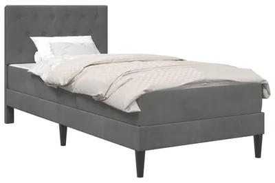 Produktbild von Bettgestell mit Matratze Dunkelgrau 90 x 200 cm Samt
