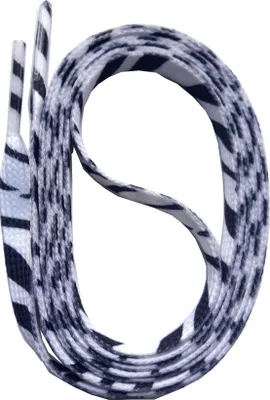 Produktbild von SNORS bedruckte Schnürsenkel flach - ZEBRA WEISS - 10mm - 140cm