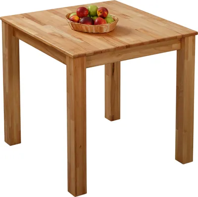 Produktbild von Krok Wood Esstisch Bonn aus Massivholz in Buche 75 x 75 x 75 cm