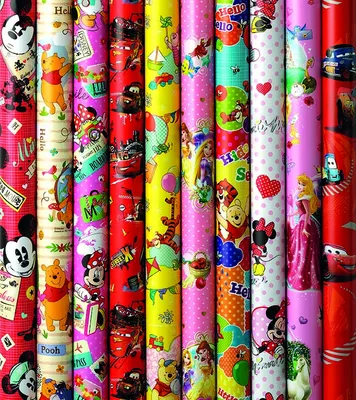 Obrázok produktu pre Sortiment baliaceho papiera Disney - 60 roliek á 200 x 70 cm - RRP/rola: 2,95 € - RRP/sortiment: 177,00 €