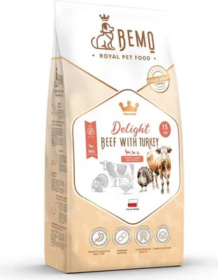 Image de BEMO - Delight - Poulet et dinde - Taille M/L - 15 kg - Nourriture sèche pour chiens