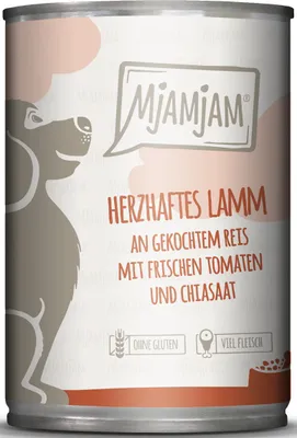 Produktbild von MjAMjAM 22047, Adult, jede Rasse, Lamm, Reis, Tomate, 400 g, Ohne Soja