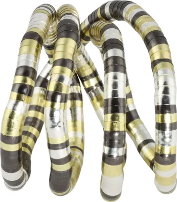 Produktbild von Biegsame Halskette Schlangenkette silberfarben-anthrazit-goldfarben hell 8mm Kette Armband