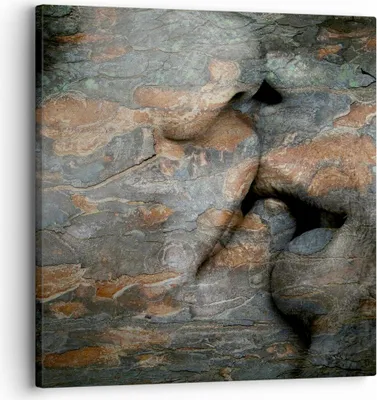 Produktbild von Bild auf Leinwand - Leinwandbild - Frau Mann Kuss Abstraktion - 30x30cm - Wand Bild - Wanddeko - Leinwanddruck - Bilder - Kunstdruck - Wanddekoration - Leinwand bilder - Wandkunst - AC30x30-2279