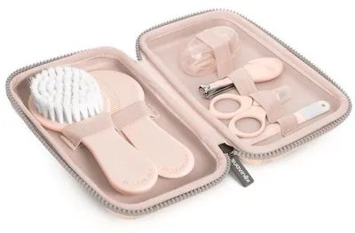Image de Trousse de Toilette Bébé SUAVINEX BIRDIES Hygge, Dès la Naissance, Rose, Brosse, Peigne, Ciseaux, Coupe-ongles