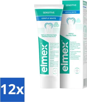 Obrázek produktu pro Elmex zubní pasta Sensitive Gentle White 75 ml - hodnotné balení - 12 kusů