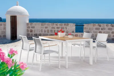 Produktbild von BEST 5-tlg. Paros+Tisch Paros 160x90cm weiss, 94150108 weiss