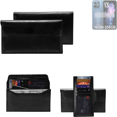 Produktbild von K-S-Trade Handy Hülle kompatibel mit Ulefone Note 16 Pro Schutz Hülle Tasche Schutz Case Handytasche Kunstleder schwarz, 1x