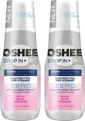 Image de NOUVEAU OSHEE Drop In ZERO Pamplemousse 2x500ml Boisson d'électrolytes sans sucre