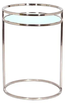 Image de Casa Padrino Table d'appoint de luxe avec verre miroir 40 x 40 x H. 56 cm - Meubles de salon de luxe