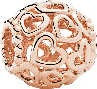 Produktbild von Pandora Charm Rose 780964 rosevergoldet Herzstrudel