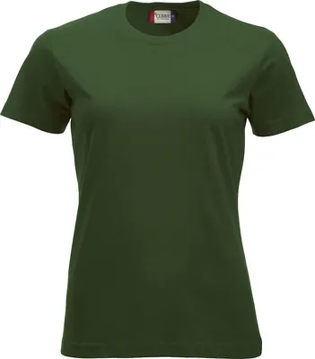 Produktbild von Damen T-Shirt Classic-T aus Baumwolle mit Rundstrick und doppeltem Kragenbündchen
