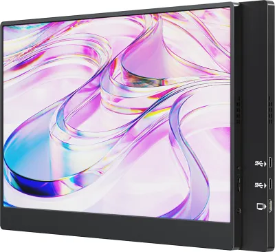 Obrázok produktu pre Prenosný 15-palcový monitor, herný monitor IPS s rozlíšením FHD1080P, integrované duálne reproduktory, širokouhlý externý displej so 170°ã pre notebook/PC/smartfóny