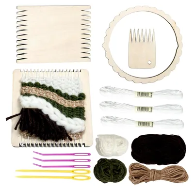 Produktbild von Holzwebrahmen – Handstrickmaschine Set für Multihandwerk