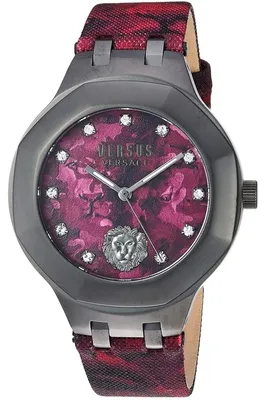Obrázok produktu pre Versus by Versace VSP350117 Laguna City schwarz rot camo Leder Damen Uhr NEU
