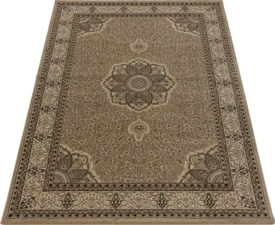 Produktbild von Teppich Läufer Wohnzimmer Beige 80x150 Orientalisches Design aus Polypropylen
