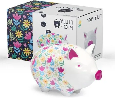 Produktbild von Keramische Geldbörse für Erwachsene mit Blumen-Design