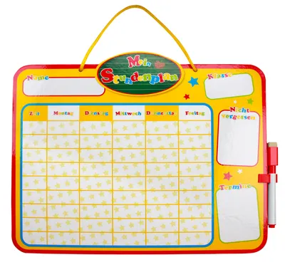 Produktbild von Whiteboad Stundenplan abwischbar "Mein 1. Schuljahr" + 1 Whiteboard Marker