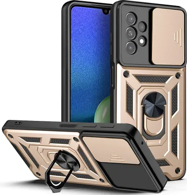 Produktbild von Galaxy A13 4G Hülle mit Ring Ständer Halter Dia Kameraschutz TPU Bumper Silikon Schutzhülle für Samsung Galaxy A13 4G Rosa