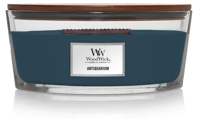 Obrázok produktu pre WoodWick Antiquarium, Elipsa, Modrá, Kardamon, Tabak, Drevo, 40 h, 1 kusov